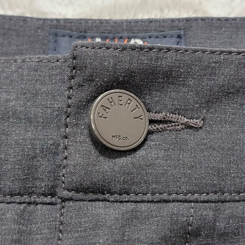 Faherty Shorts Mens 36 Gray All Day Drawstring Chino Stretch Casual Pockets Gray